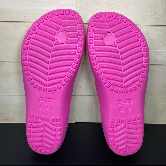 Crocs Kadee 2 Sandals Pink Women's Size 7 Shoes Waterproof Flip Flops - Picture 9 of 11
